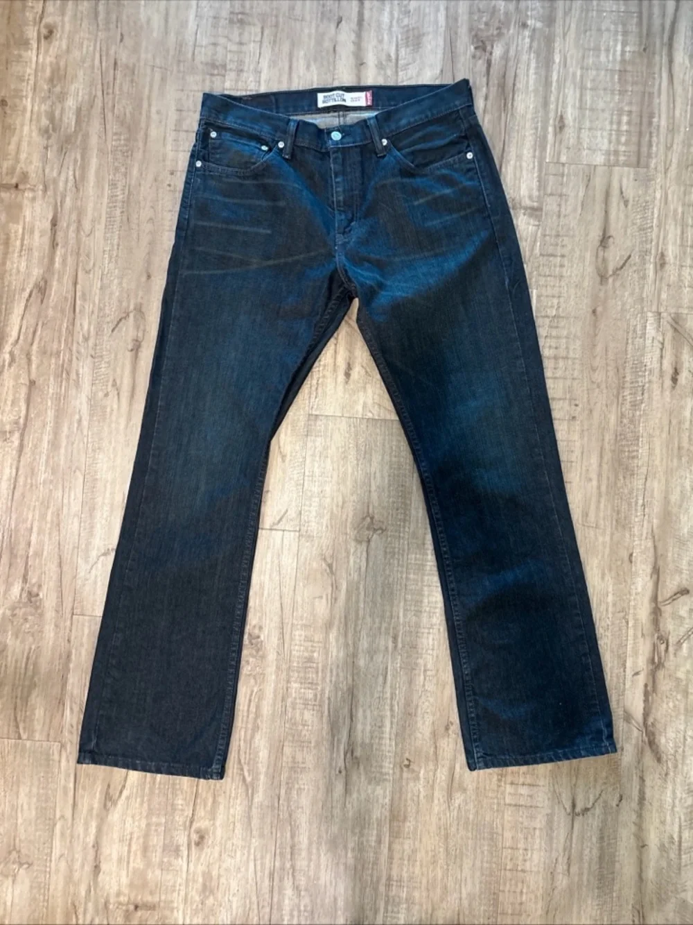 Vintage 527 Levi’s 34/32 bootcut bottillion Men's Jeans in Dark Blue Denim - Picture 4 of 8